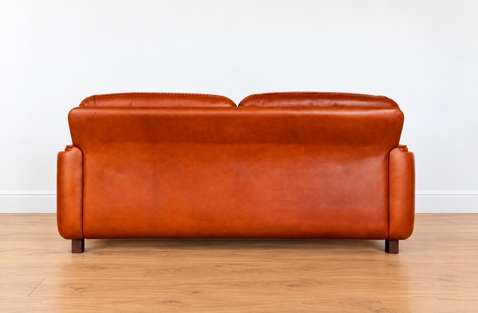Sigurd Ressell Mid Century 2 Person Sofa In Cognac Leather 1970's