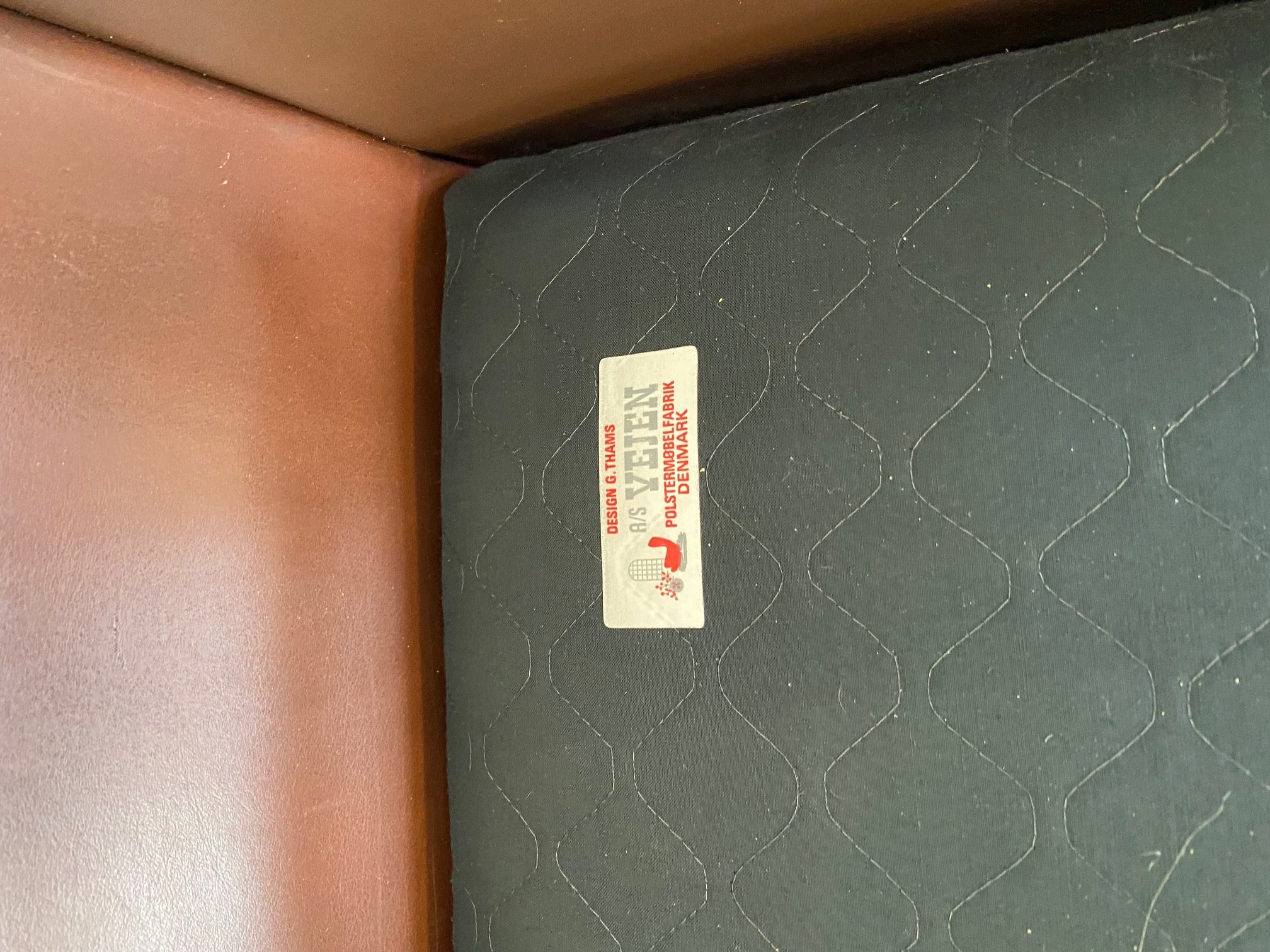 Vintage Danish Mid Century G. Thams Sofa in Brown Leather with Rosewood Legs 1960,s