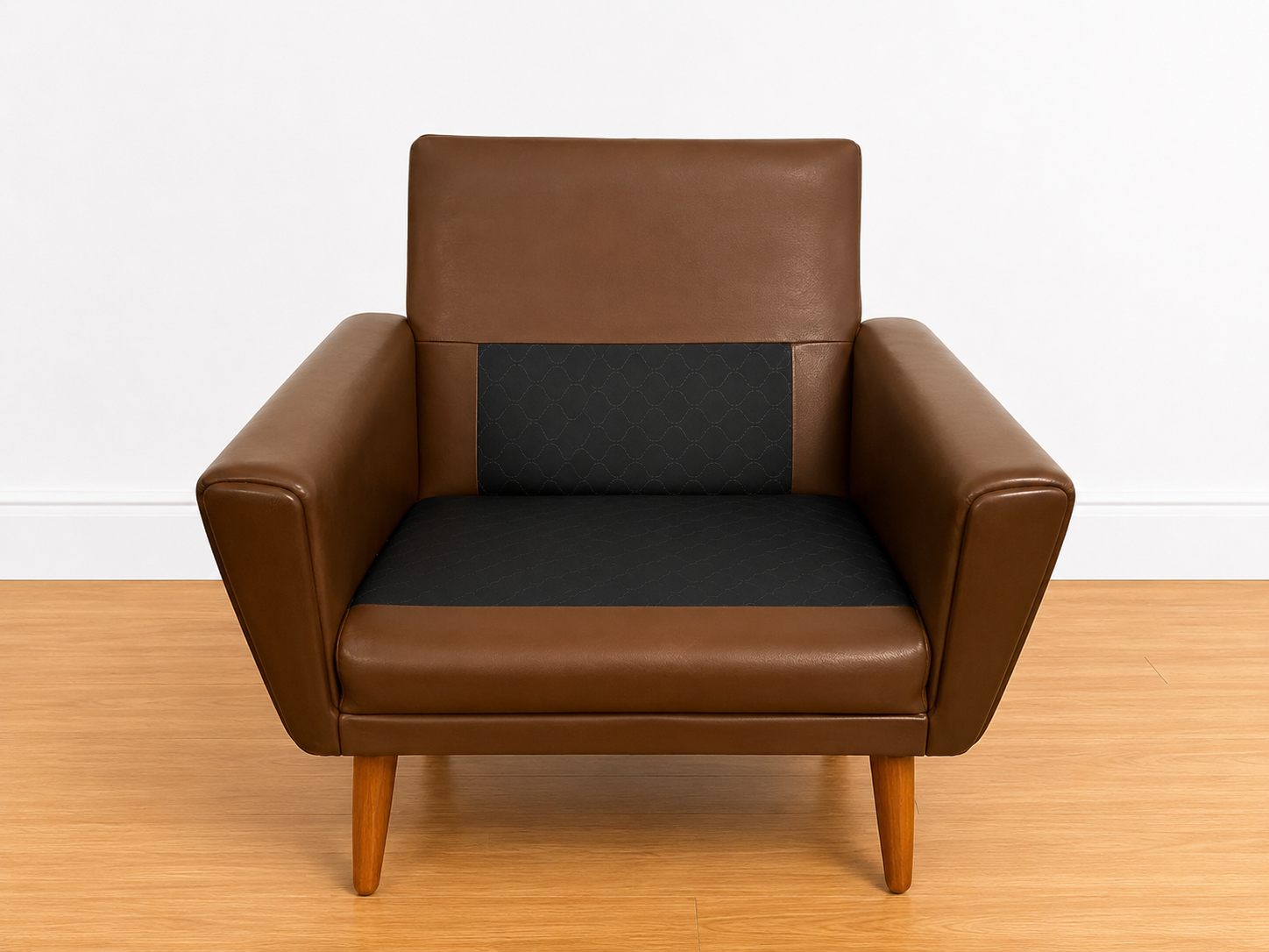 VINTAGE RETRO DANISH MID-CENTURY G. THAMS CLUB CHAIR IN BROWN LEATHER 60s