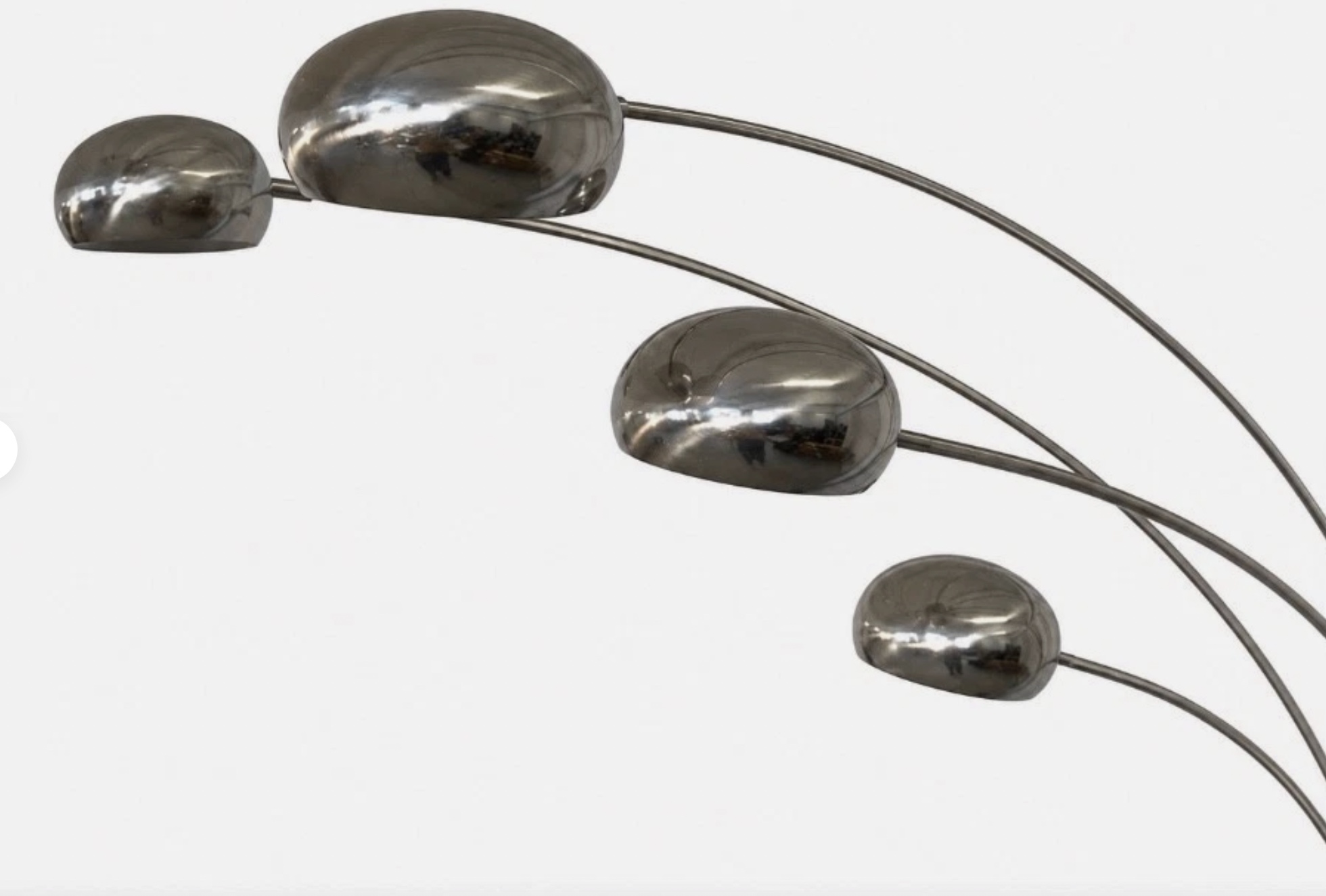 Vintage Swedish Cottex 5-Arm Chrome Arc Floor Lamp with Marble Base – 1970s