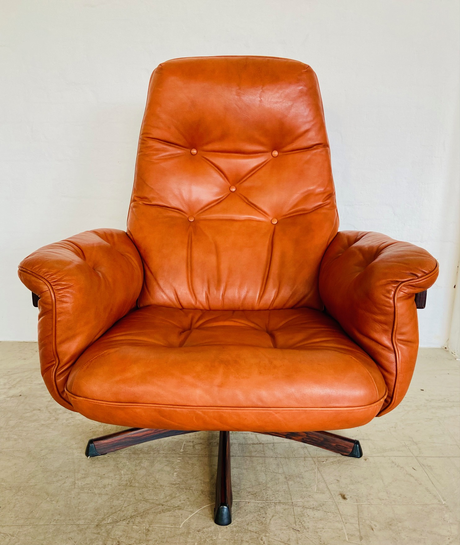 Gote Møbler Vintage Mid Century Reclining Lounge Chair  1970s
