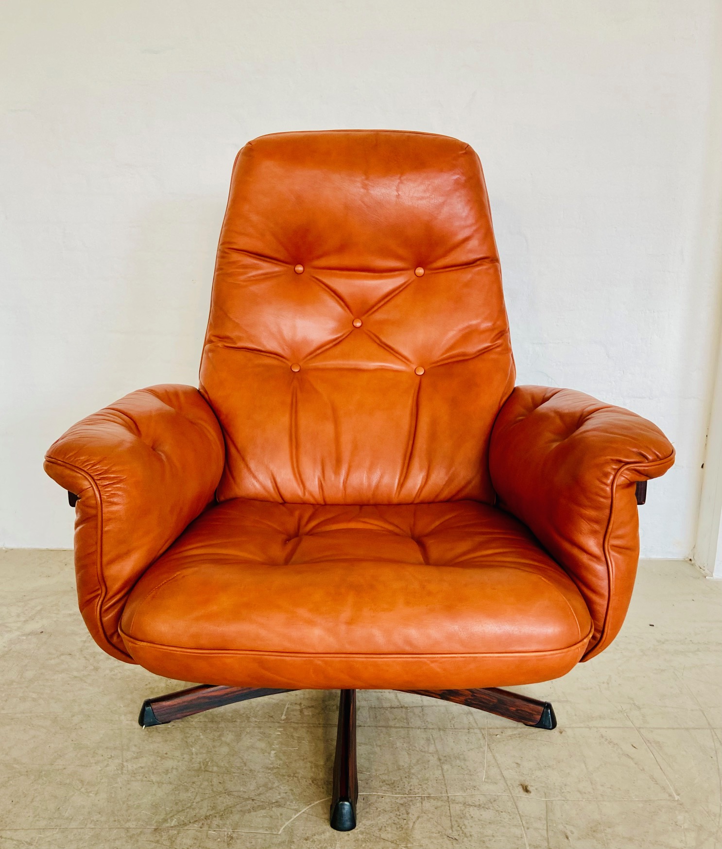 Gote Møbler Vintage Mid Century Reclining Lounge Chair  1970s