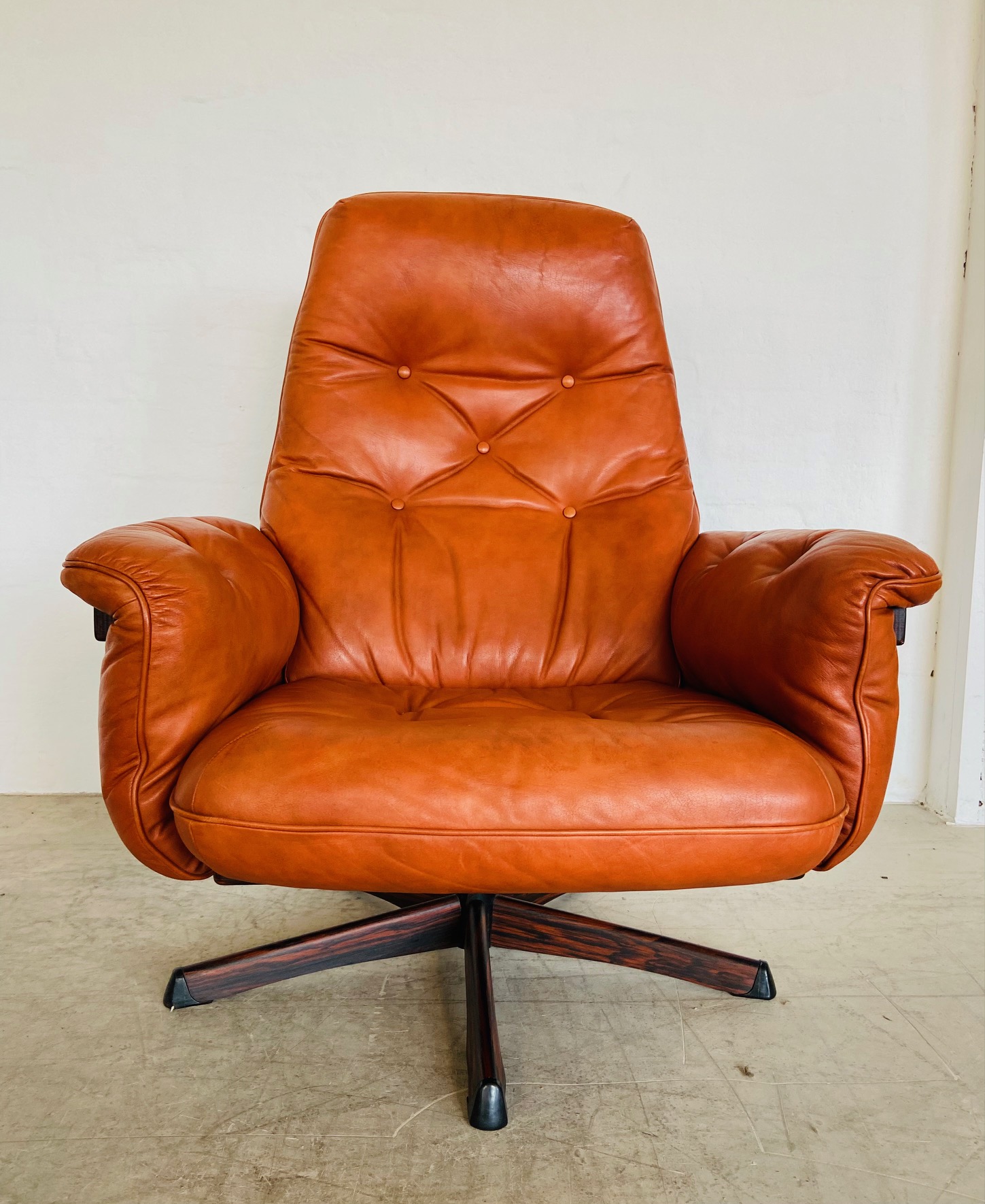 Gote Møbler Vintage Mid Century Reclining Lounge Chair  1970s