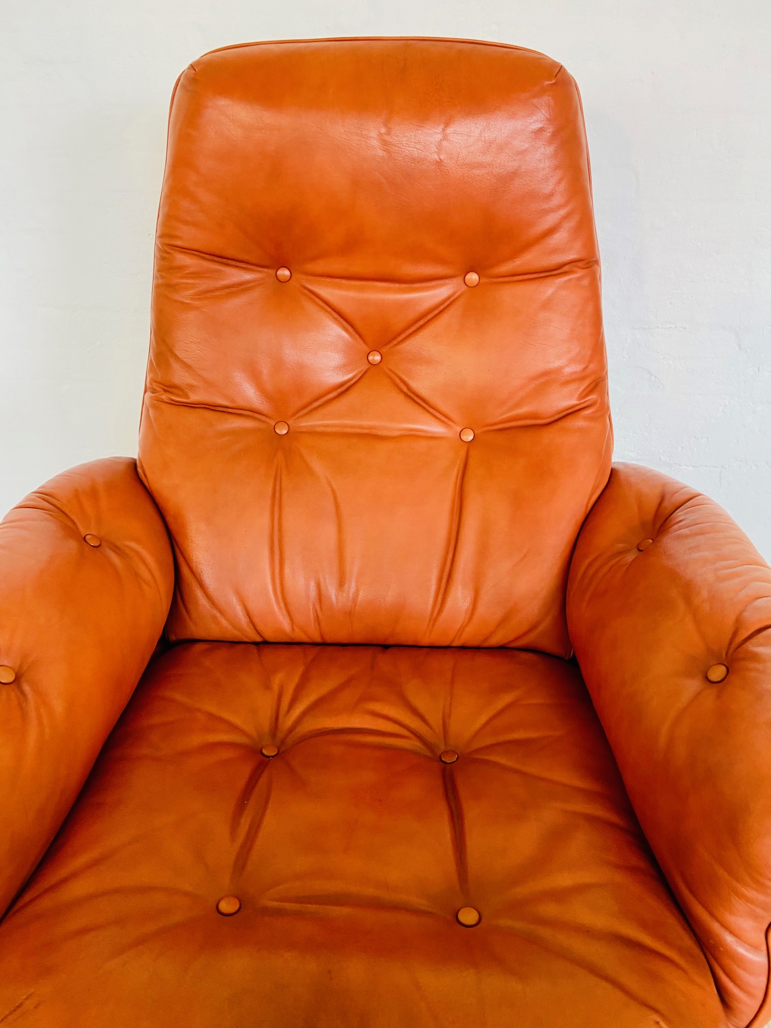 Gote Møbler Vintage Mid Century Reclining Lounge Chair  1970s