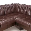 Vintage Danish Mid Century Ekornes Brown Leather Corner Sofa Model Party 1977
