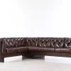 Vintage Danish Mid Century Ekornes Brown Leather Corner Sofa Model Party 1977