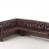 Vintage Danish Mid Century Ekornes Brown Leather Corner Sofa Model Party 1977