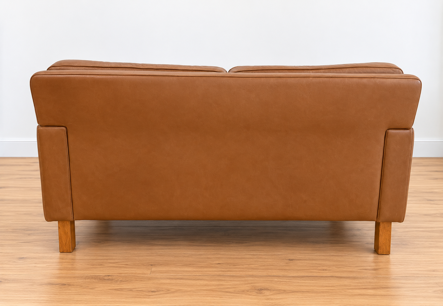 Mid Century Scandinavian Peem Oy,  2 Seater Cognac Leather Sofa 1960's