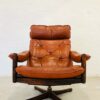 Vintage Danish Deluxe Gote Mobler Reclining Lounge Chair 1970s