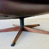 IMG_4678 Danish Vintage Mid Century Brown leather and chromed Swivel chair 1970,s