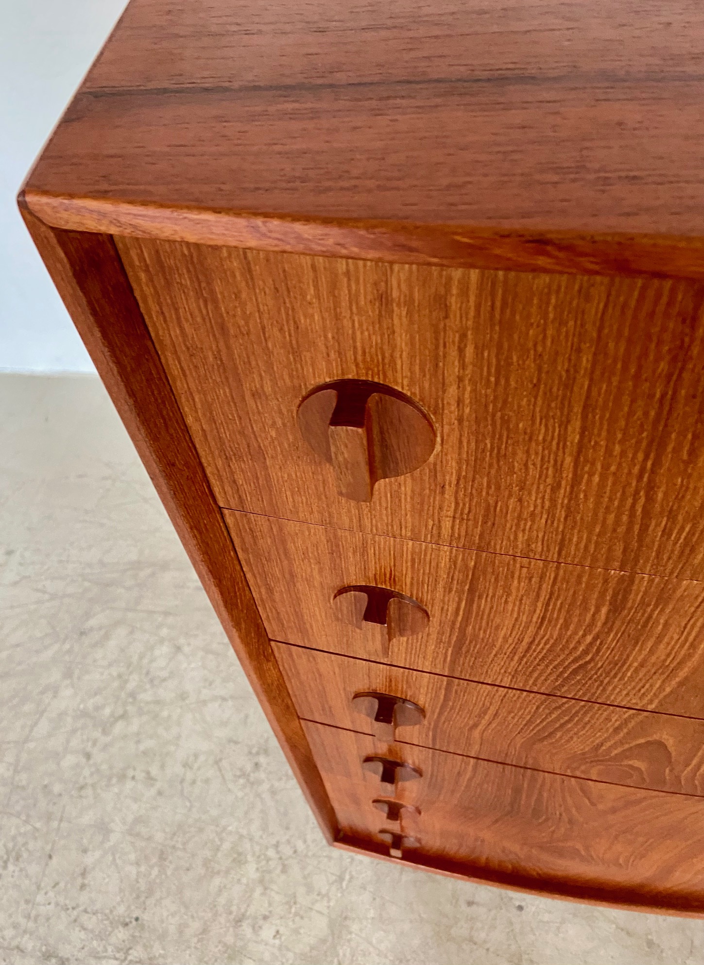 Vintage Danish Mid Century Teak Chest of Drawers by Henning Kjærnulf