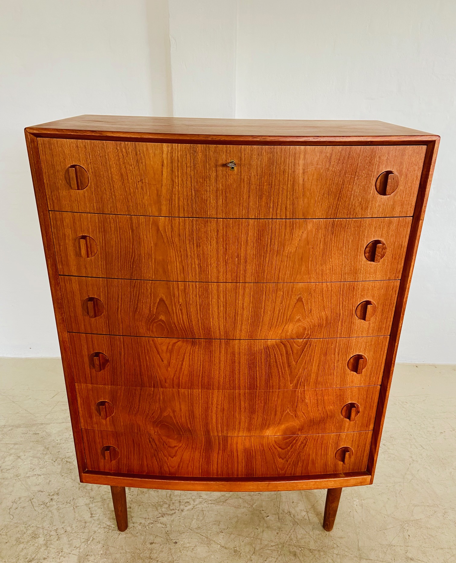 Vintage Danish Mid Century Teak Chest of Drawers by Henning Kjærnulf