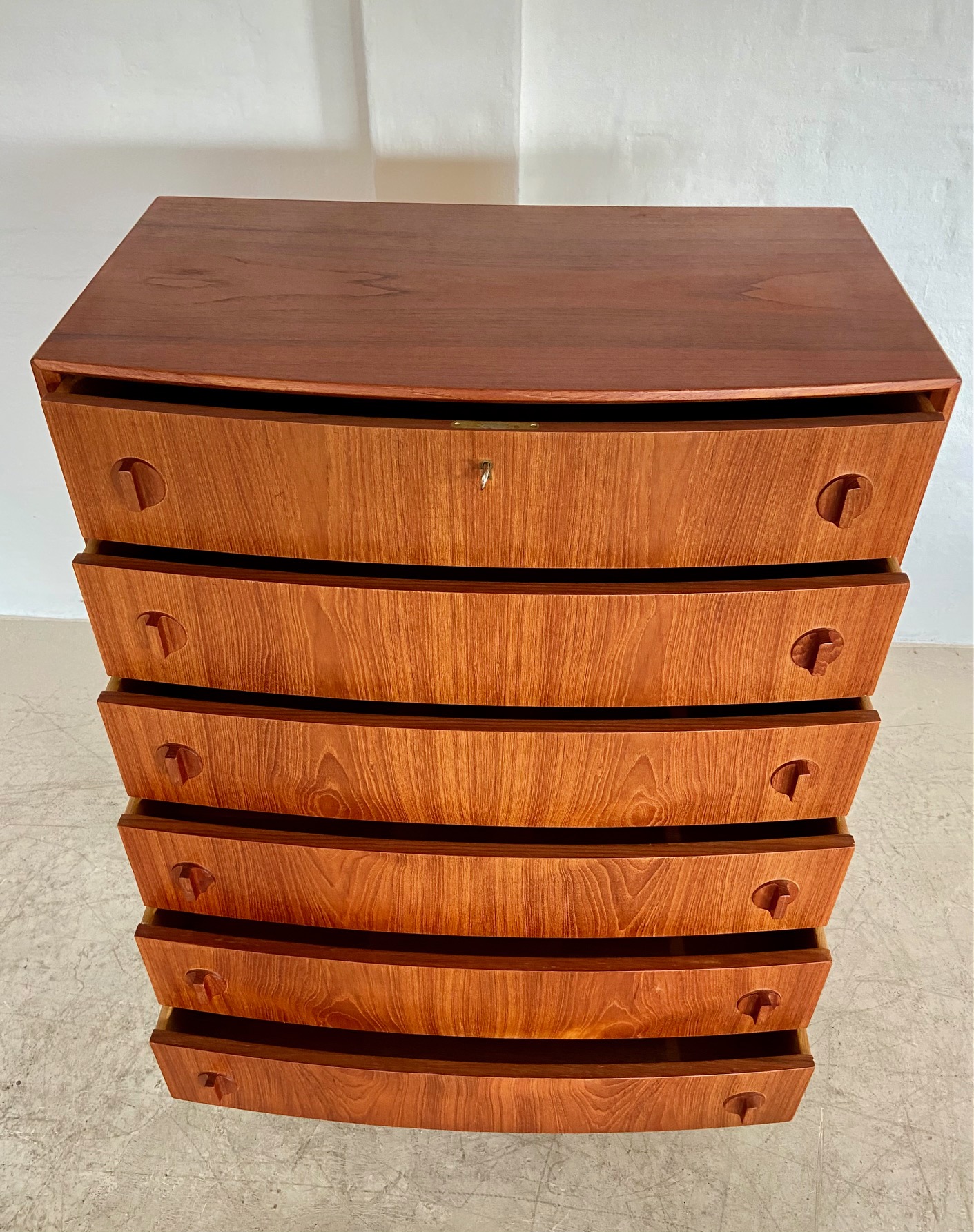 Vintage Danish Mid Century Teak Chest of Drawers by Henning Kjærnulf