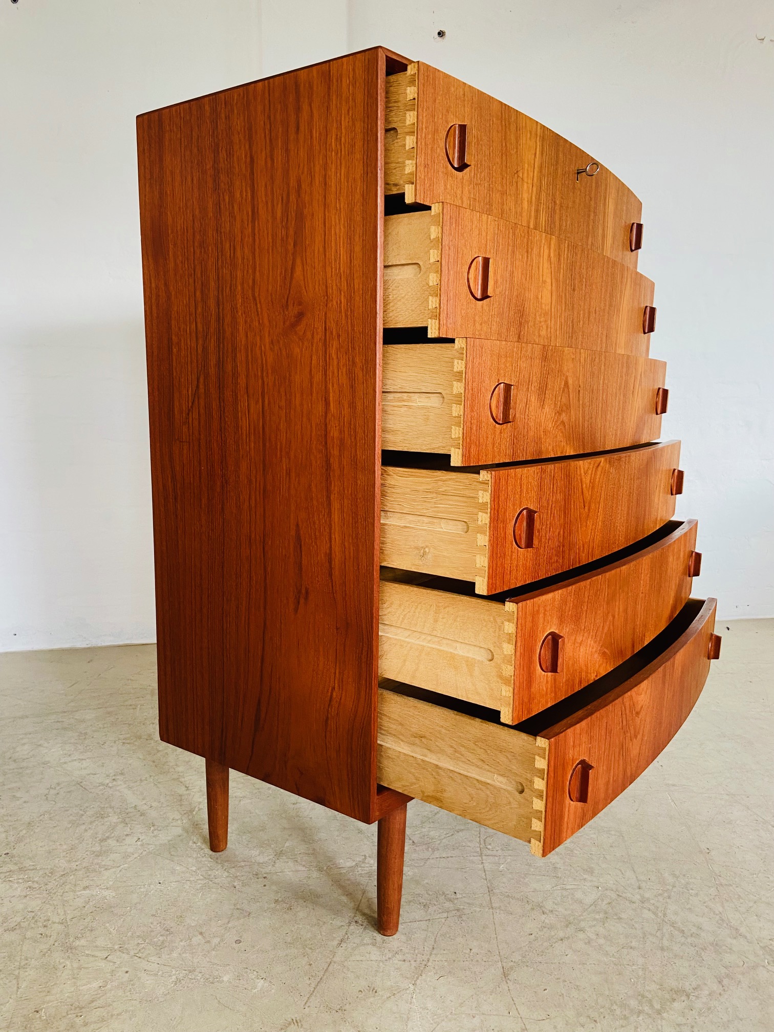 Vintage Danish Mid Century Teak Chest of Drawers by Henning Kjærnulf