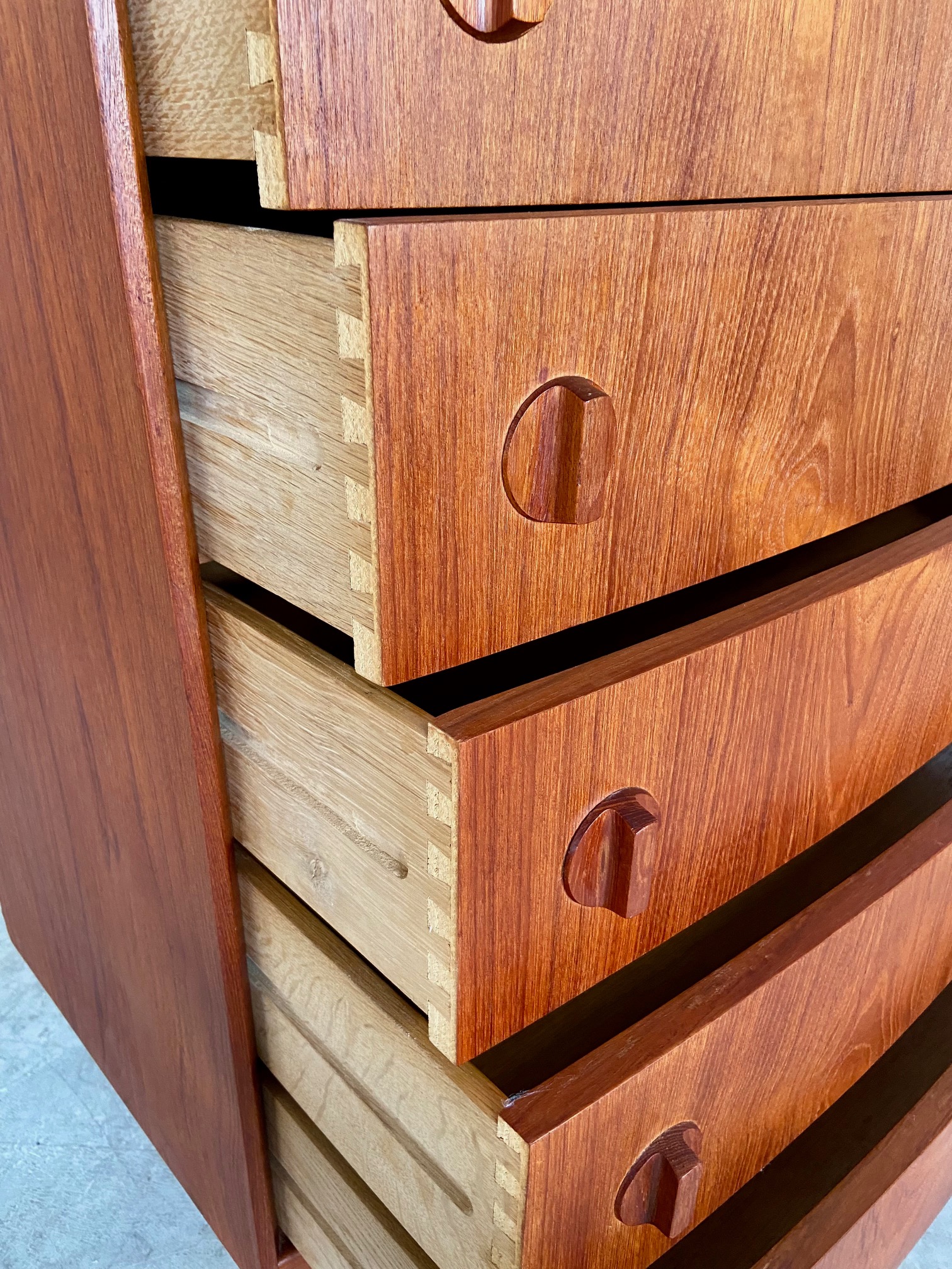 Vintage Danish Mid Century Teak Chest of Drawers by Henning Kjærnulf