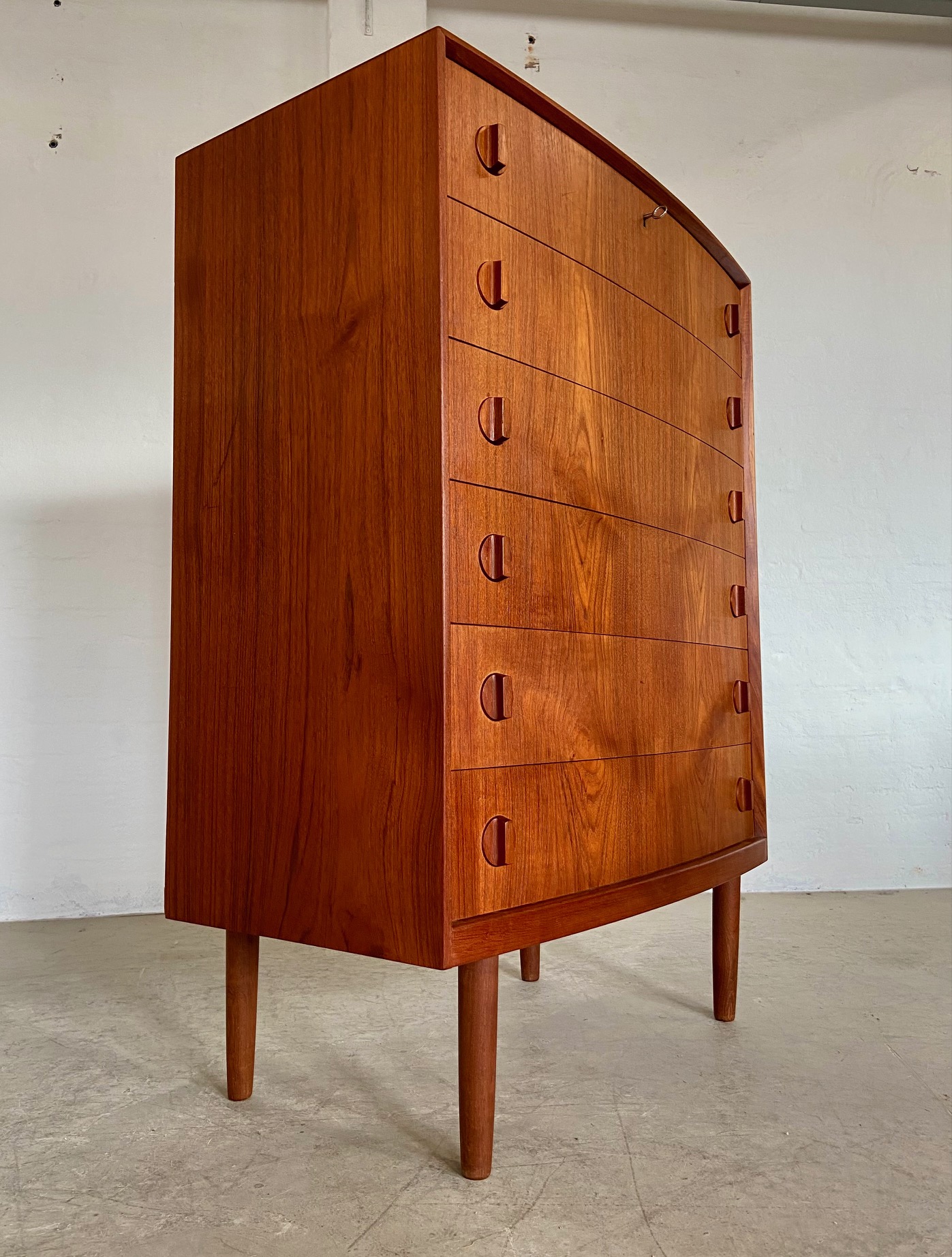Vintage Danish Mid Century Teak Chest of Drawers by Henning Kjærnulf