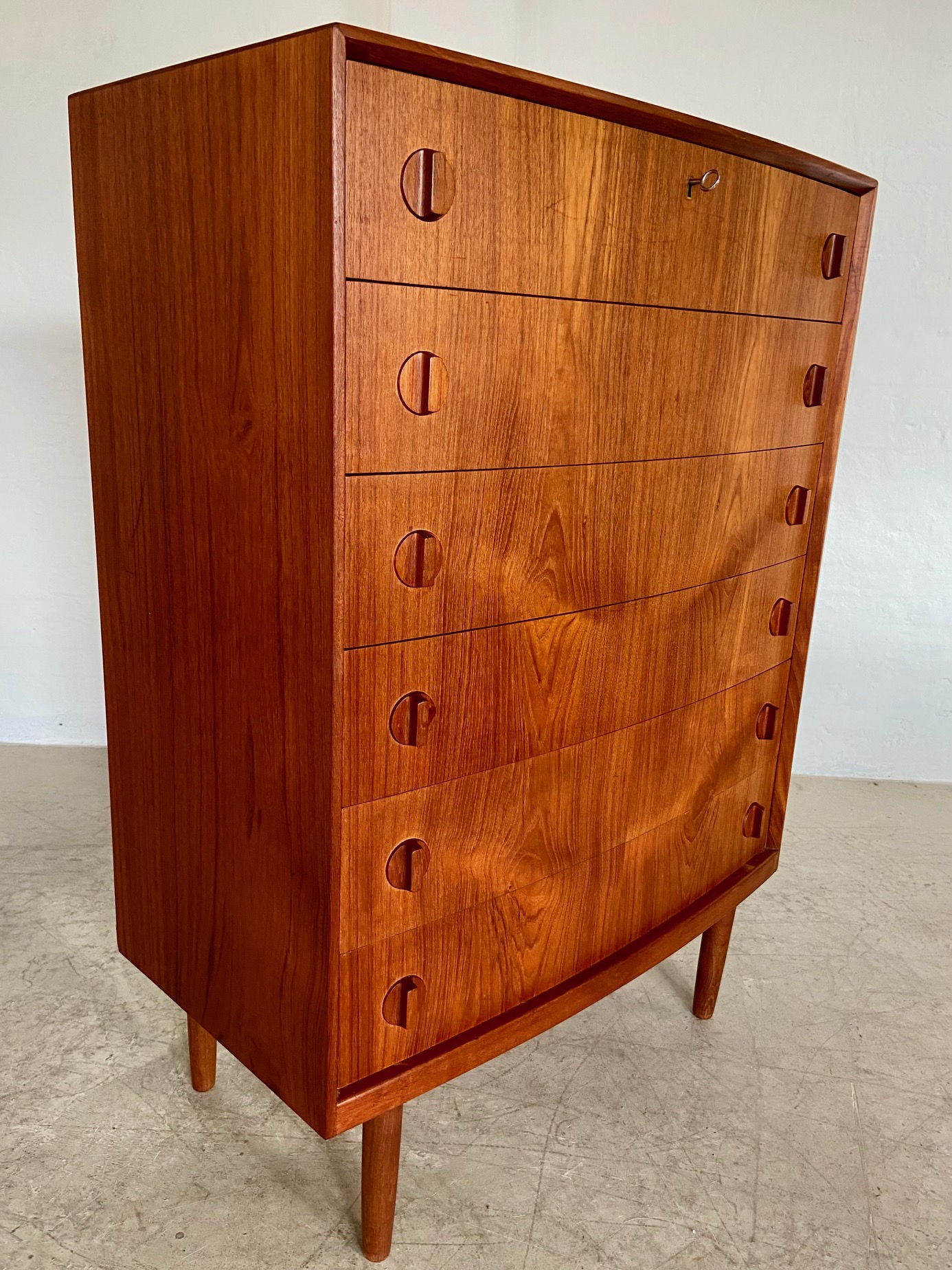 Vintage Danish Mid Century Teak Chest of Drawers by Henning Kjærnulf