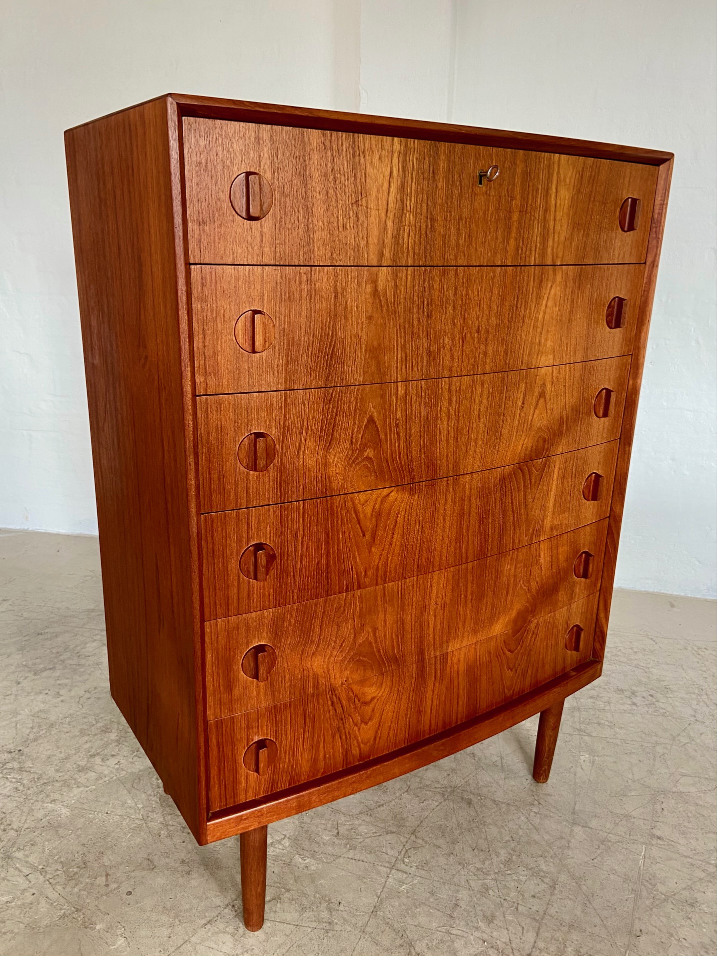 Vintage Danish Mid Century Teak Chest of Drawers by Henning Kjærnulf