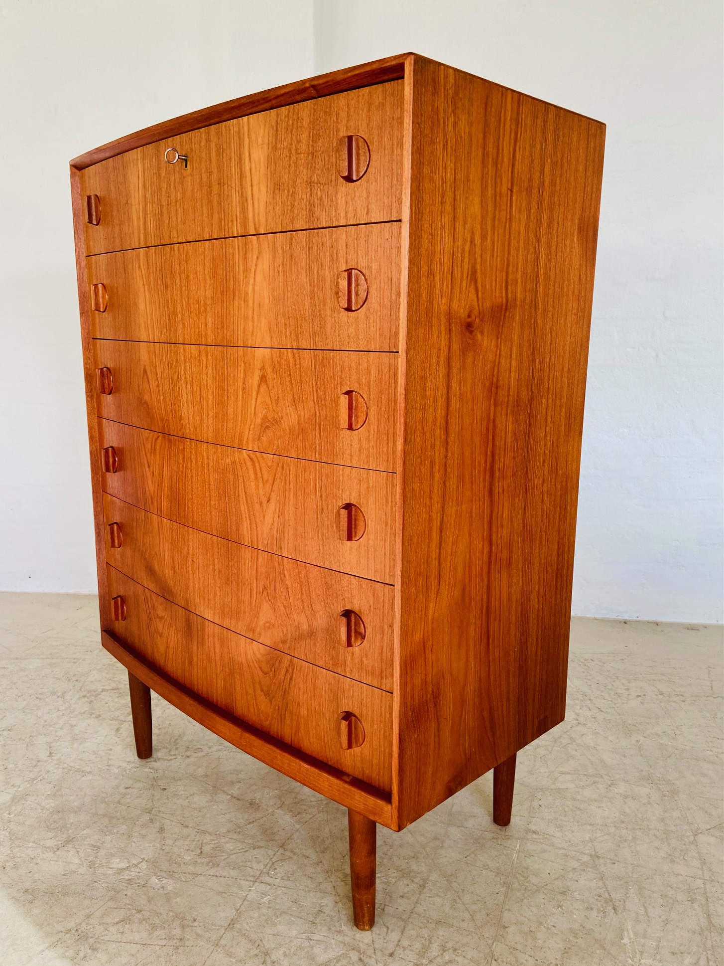 Vintage Danish Mid Century Teak Chest of Drawers by Henning Kjærnulf