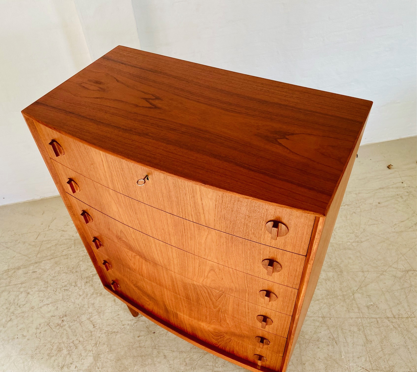 Vintage Danish Mid Century Teak Chest of Drawers by Henning Kjærnulf