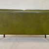 Vintage Danish Mid Century Svend Skipper 2 Person sofa in Olive green leather  1965