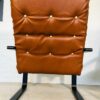 Vintage Danish Mid Century Lounge Chairs In Cognac Faux Leather And Rosewood