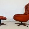 Vintage Danish Mid Century "Egg" Lounge Chair & Matching Footstool 1970's