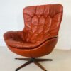 Vintage Danish Mid Century "Egg" Lounge Chair & Matching Footstool 1970's