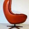 Vintage Danish Mid Century "Egg" Lounge Chair & Matching Footstool 1970's