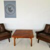 Vintage Danish Mid Century Svend Skipper Leather Lounge Chairs 1965