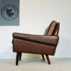Vintage Danish Mid Century Svend Skipper Leather Lounge Chairs 1965