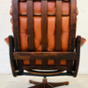 Vintage Scandinavian Mid-Century Reclining Lounge Chair In Cognac Leather
