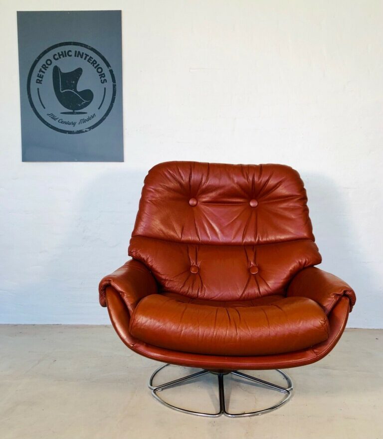 Vintage Danish Mid Century "Egg" Lounge Chair By Svend Skipper 1970's