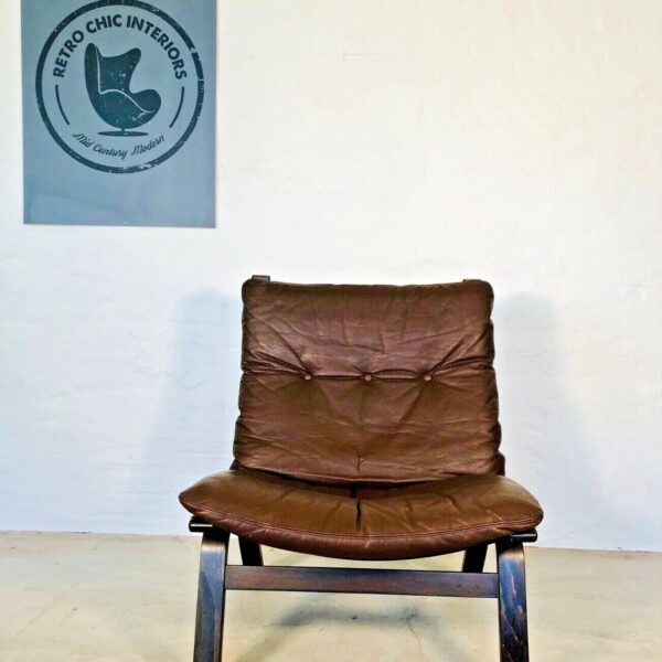 image Vintage Scandinavian Lounge Chair In Coco Leather 1970's
