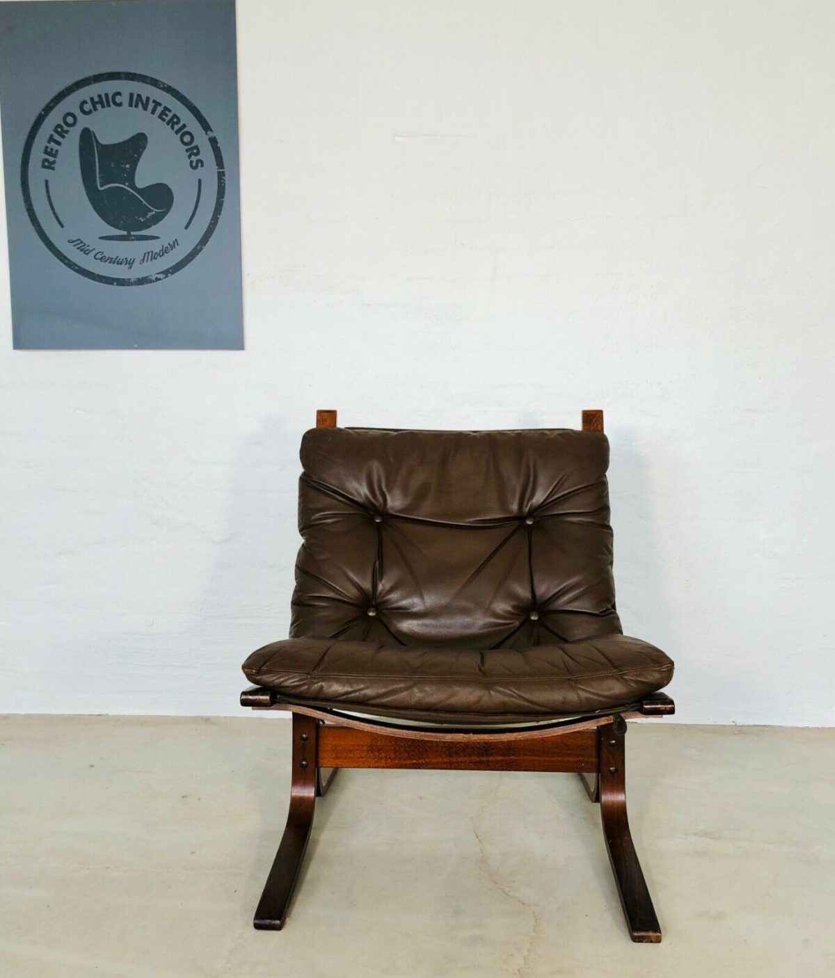 Vintage Norwegian Mid Century Leather Seista Chair By Ingmar Relling