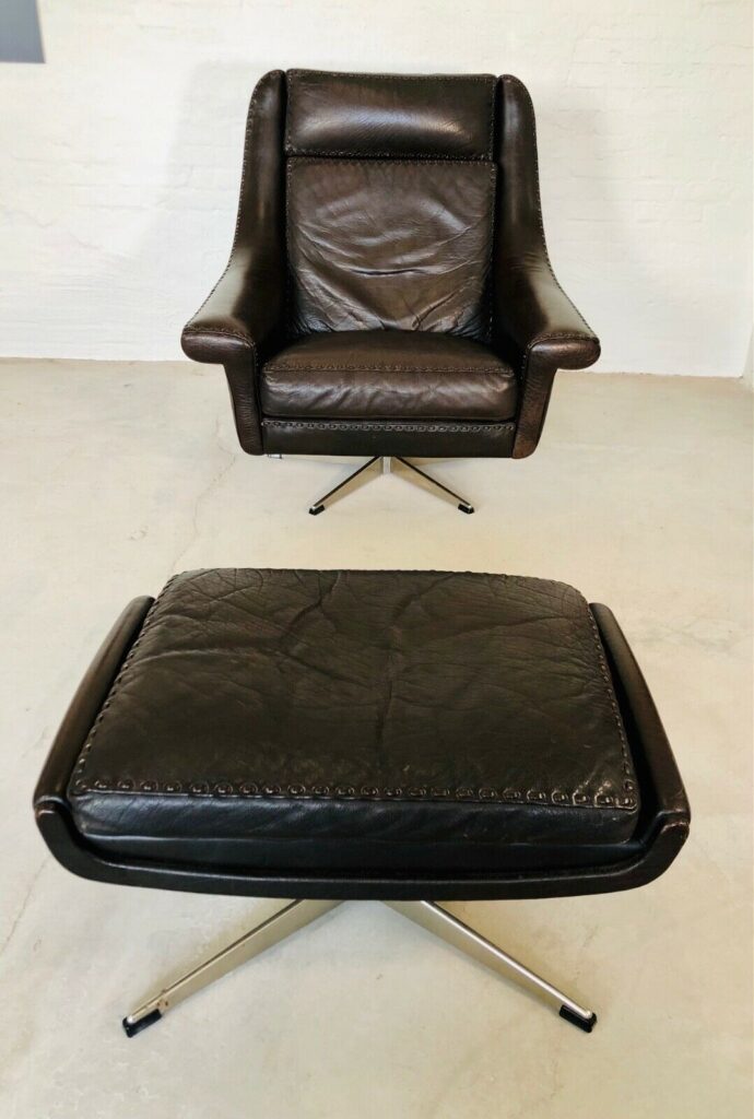 Vintage Danish Mid Century Aage Christiansen "Matador" Chair & Footstool