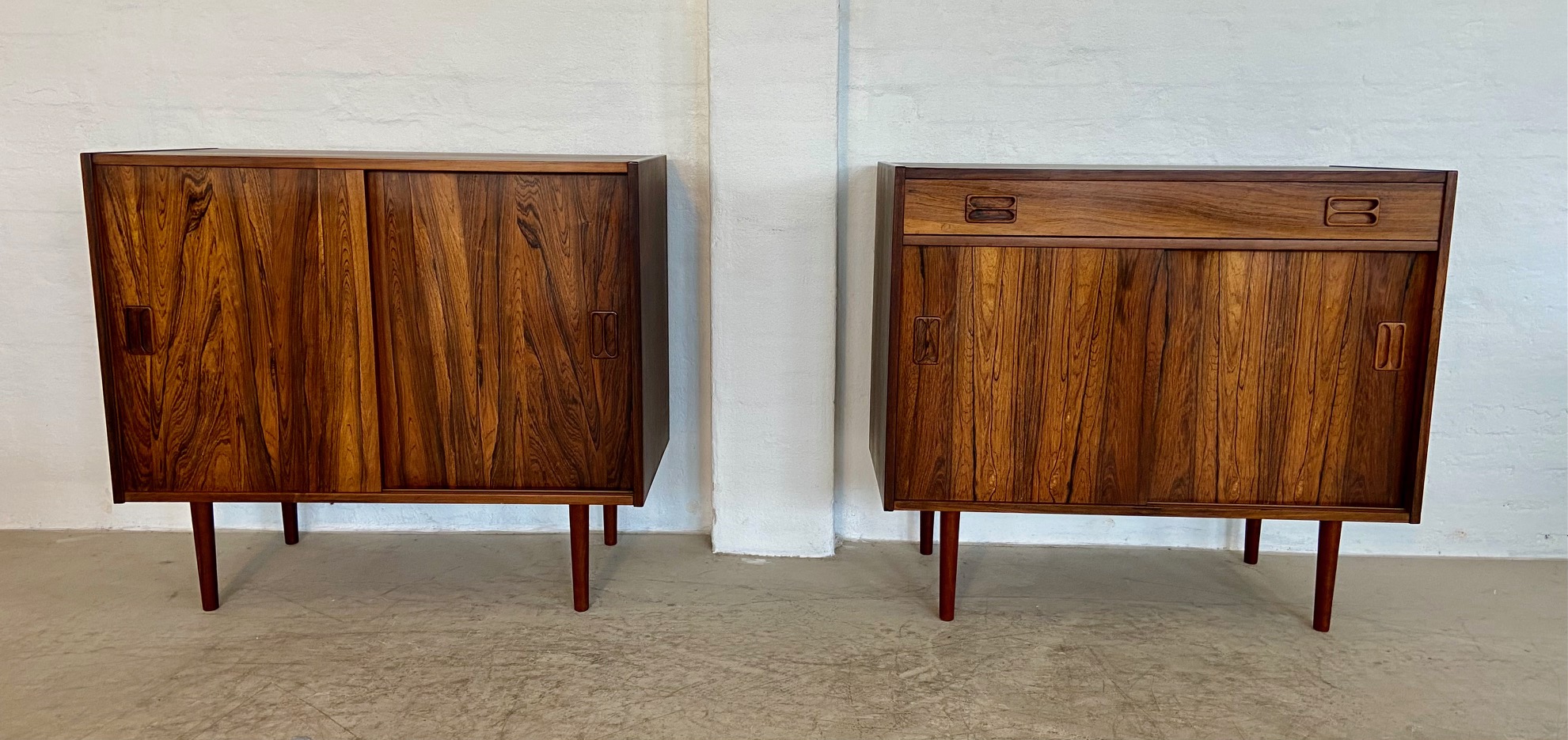 Vintage Danish Mid-Century Matching Rosewood Sideboards 1960s