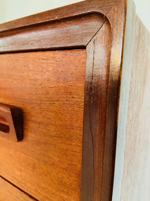 VINTAGE DANISH MID CENTURY TALLBOY CHEST OF DRAWERS by BORGE MOGENSEN 1960,s