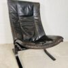 Vintage Norwegian Mid Century Leather Chaise Lounge Chair By Ingmar Relling