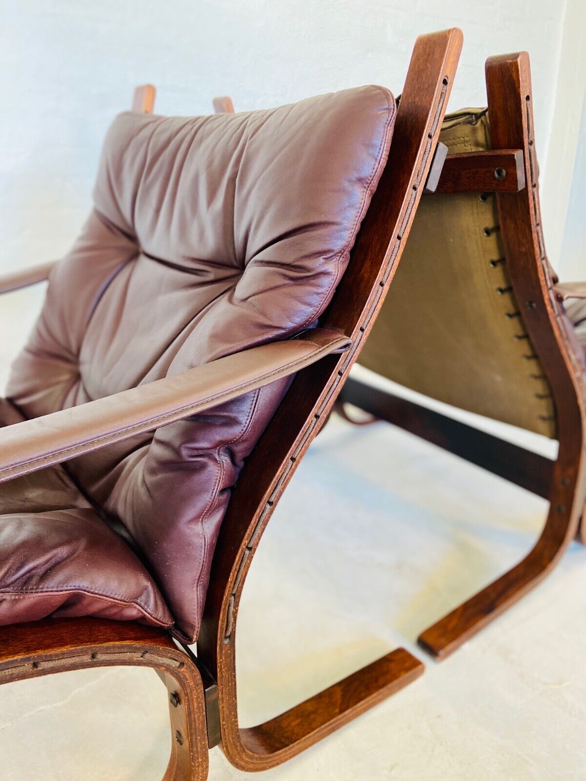 Vintage Norwegian Mid Century Leather Seista Chairs by Ingmar Relling