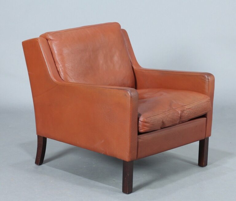 Vintage Danish Mid Century Georg Thams Leather Lounge Chair