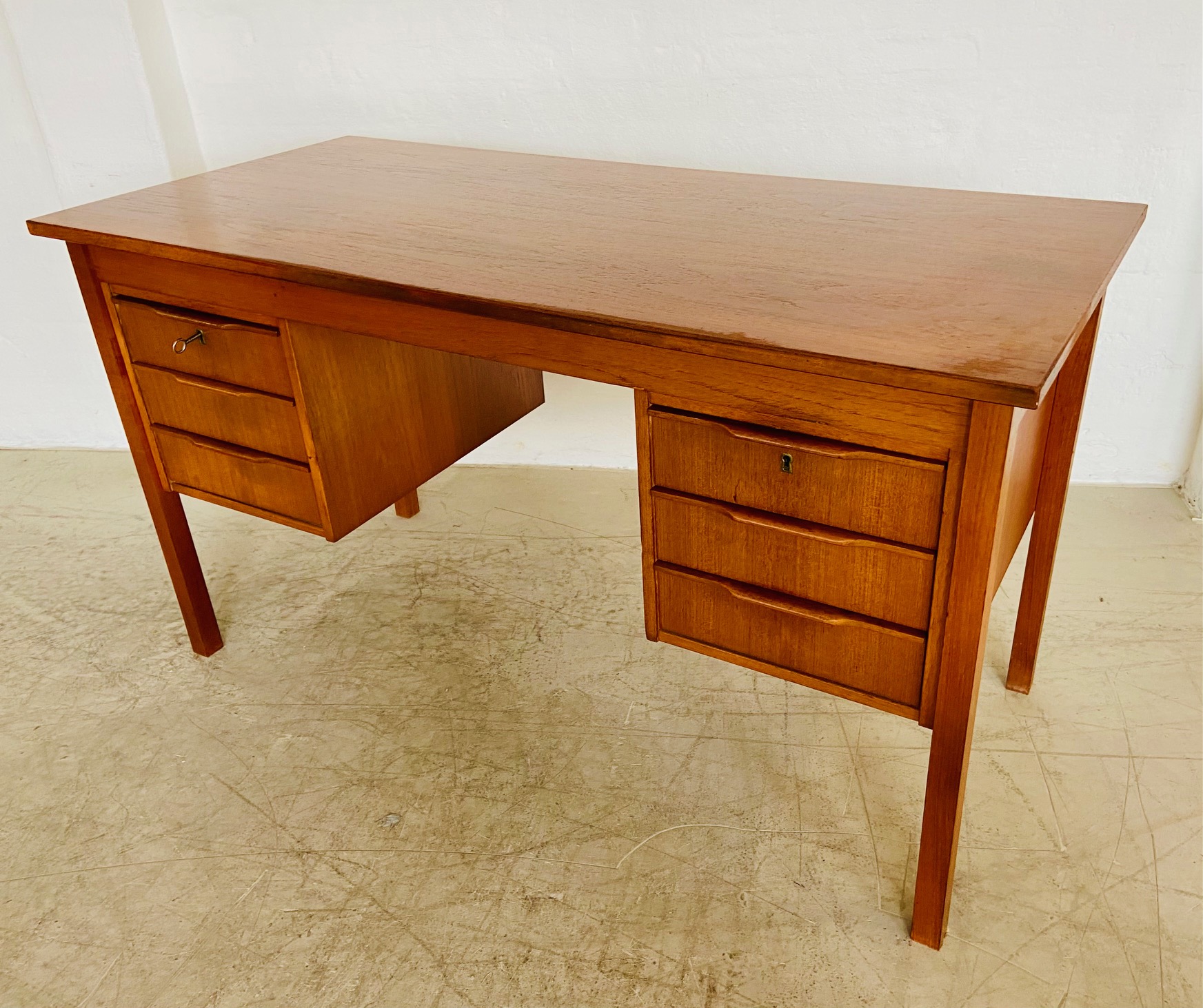 Vintage Retro Danish Mid Century  Teak Desk by Bent Silberg Møbler 1960,s