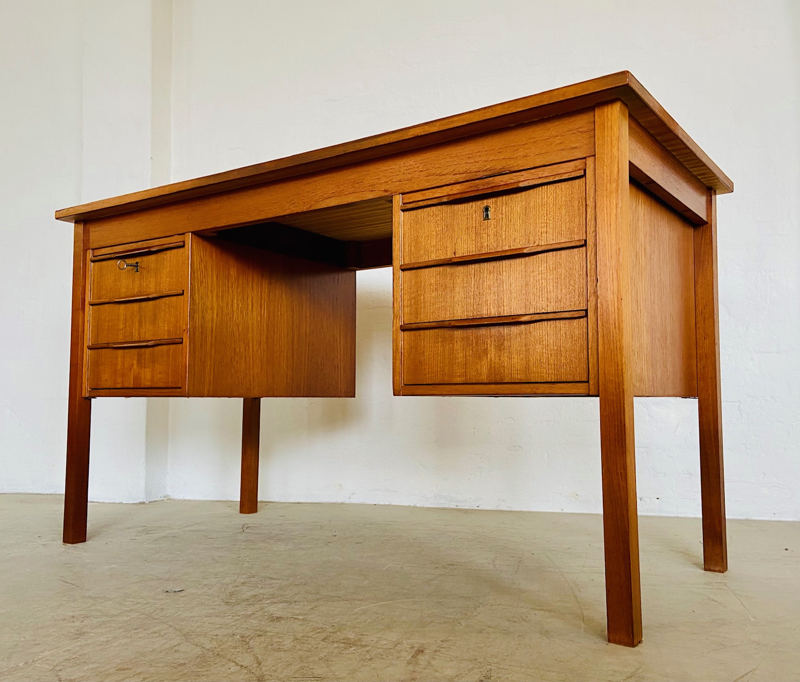 Vintage Retro Danish Mid Century  Teak Desk by Bent Silberg Møbler 1960,s