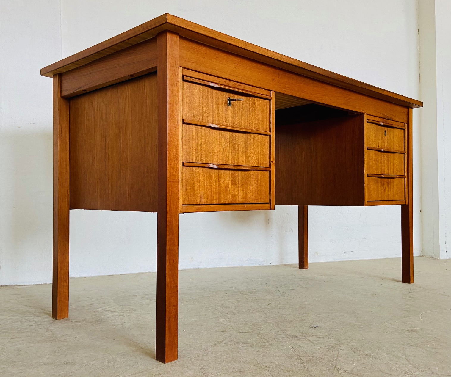 Vintage Retro Danish Mid Century  Teak Desk by Bent Silberg Møbler 1960,s