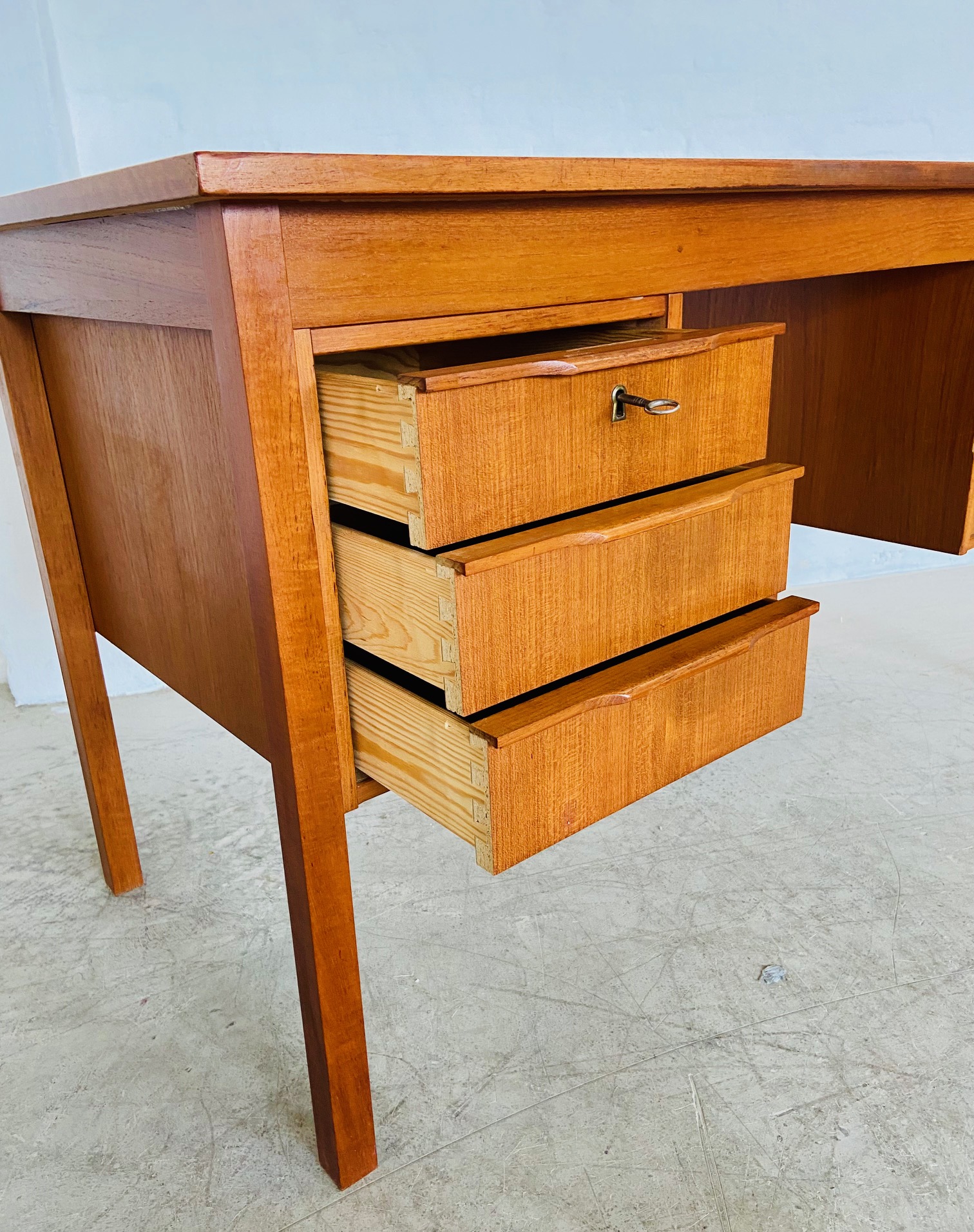 Vintage Retro Danish Mid Century  Teak Desk by Bent Silberg Møbler 1960,s