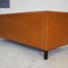 Vintage Danish Mid Century 3 Person Cognac Leather Sofa
