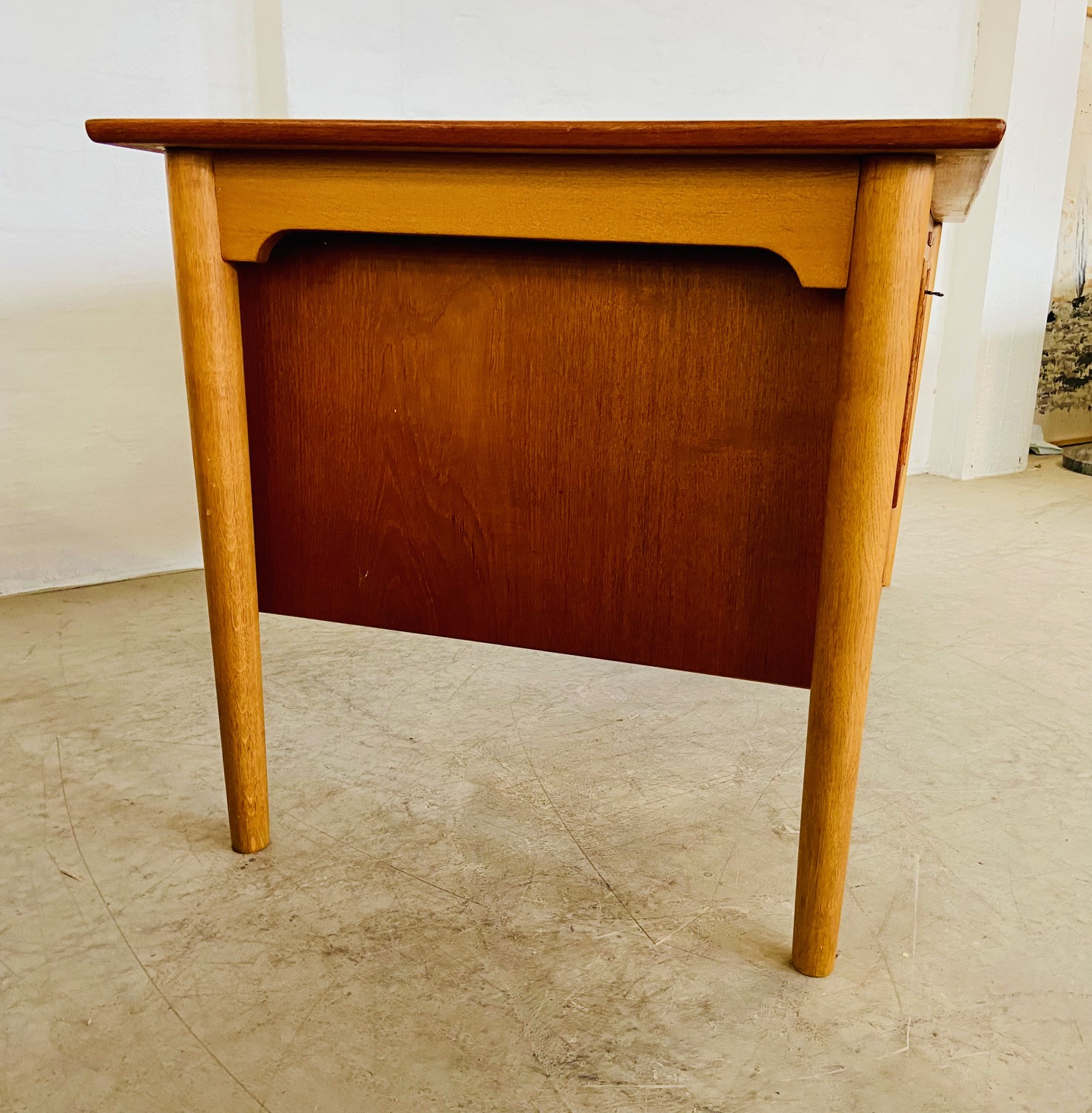 Vintage Retro Danish Teak and Oak Desk by Børge Mogensen for Søborg Møbelfabrik, 1960s