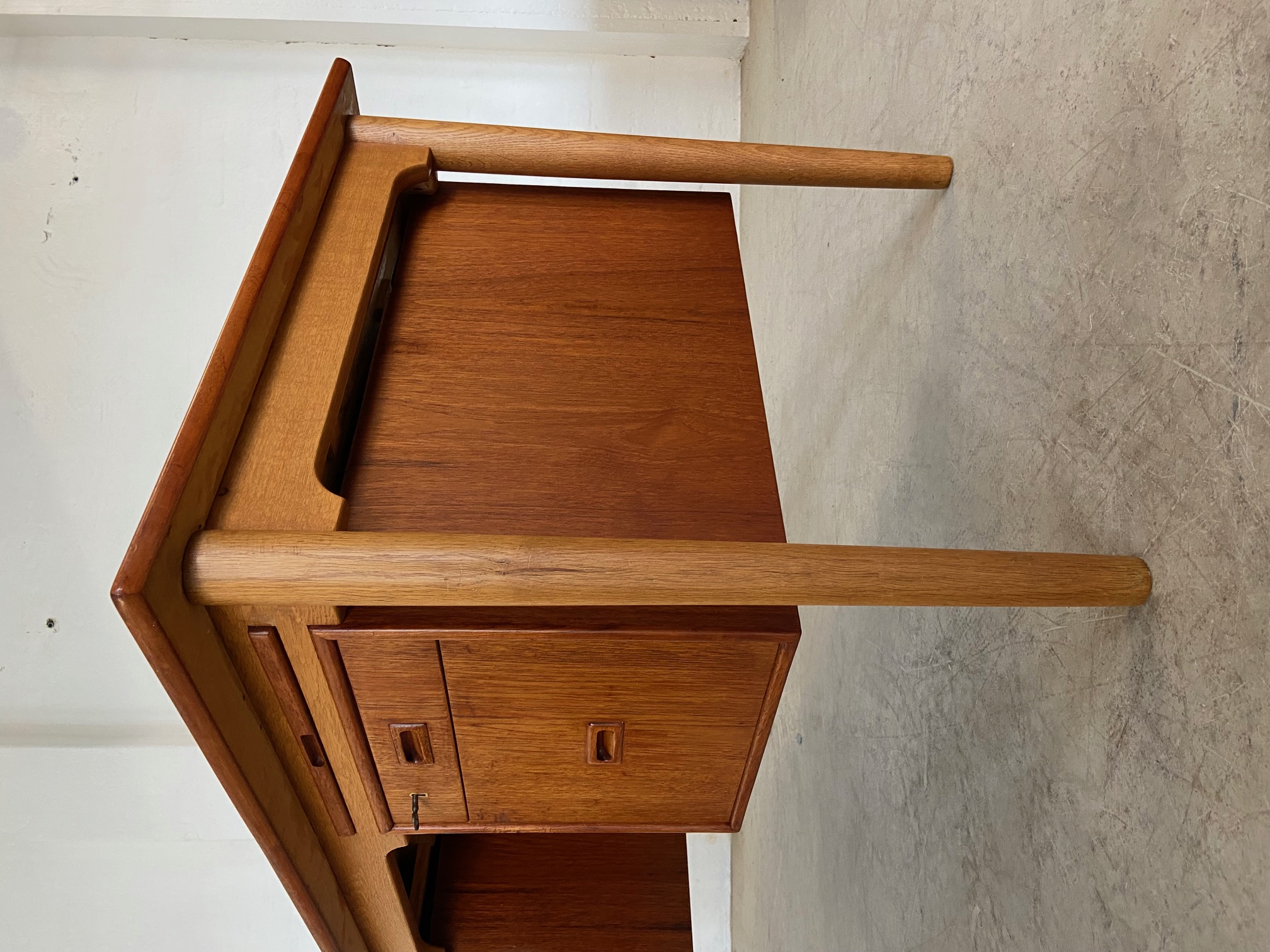 Vintage Retro Danish Teak and Oak Desk by Børge Mogensen for Søborg Møbelfabrik, 1960s
