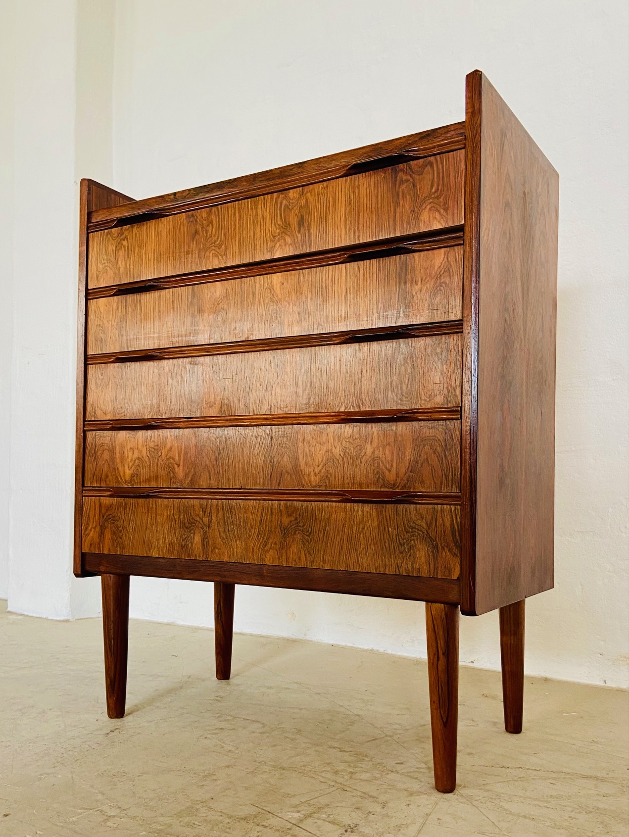 IMG_9130 Vintage Danish Mid Century Modern Rosewood Chest of Drawers by Henning Jørgensen 1959
