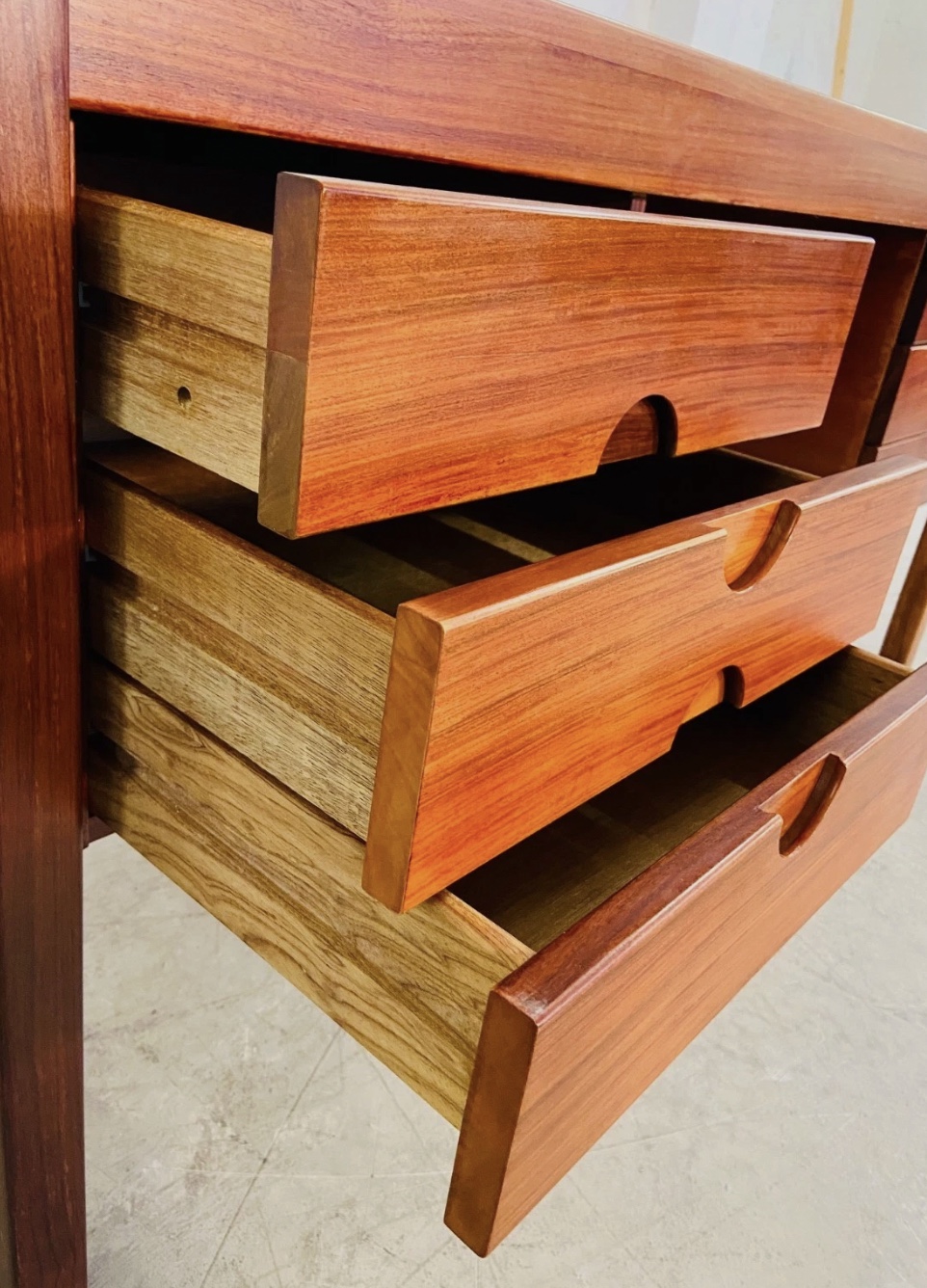 Vintage Danish Mid Century Rosewood Executive Desk By Christian Linneberg 1960s